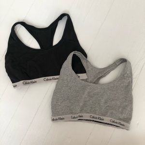 2 Calvin Klein Bralettes